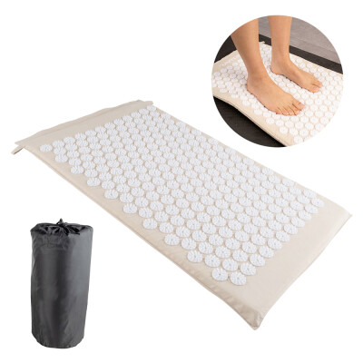 Wellife Akupresúrna podložka VITAL FIT 68 x 42 cm, béžová