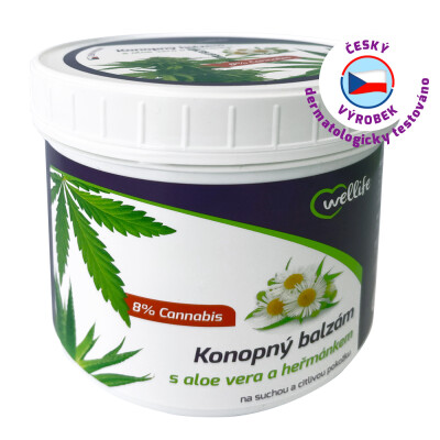 Konopný balzam s aloe vera a harmančekom 500 ml