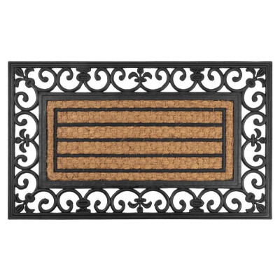 MagicHome Rohožka Ornament, 45 x 75 cm, guma/kokos