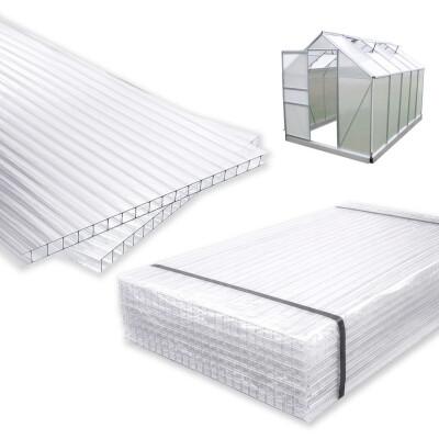 Polykarbonátový skleník - výplne 380 x 190 x 195 cm B