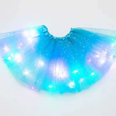 Kids World LED svietiaca sukňa Glow Princess modrá