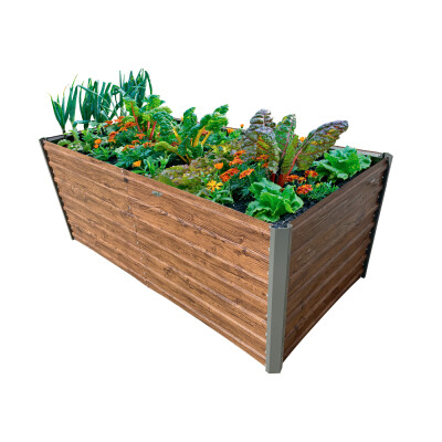 Garden King Vyvýšený záhon AGRO BED 200 x 77 x 100 cm, 3D design drevo, kov