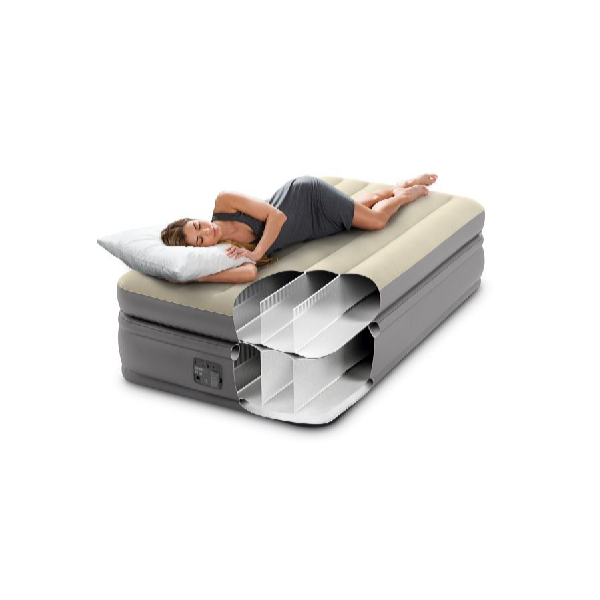 Intex Nafukovacia posteľ Air Bed Prime Comfort Twin so vstavaným kompresorom