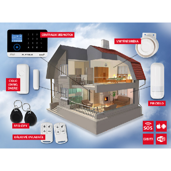 Platinium Bezdrôtový domový GSM alarm s Wi-Fi PG-103