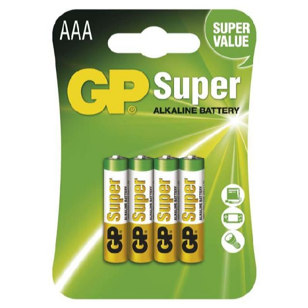 GP Batteries Alkalická batéria GP 1,5V AAA 4 ks