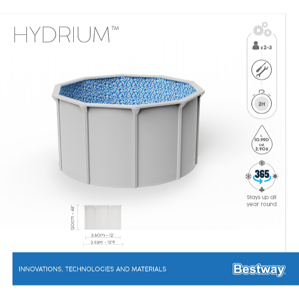 Bestway Bazén Hydrium 3,6 x 1,2 m set vrátane príslušenstva