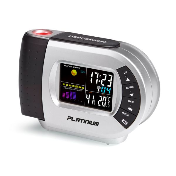 Platinium Budík s meteostanicou a projekciou RS5012LBTC