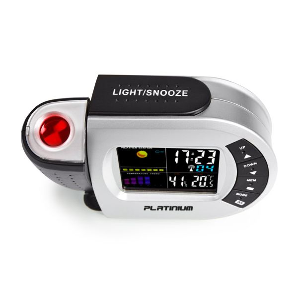 Platinium Budík s meteostanicou a projekciou RS5012LBTC