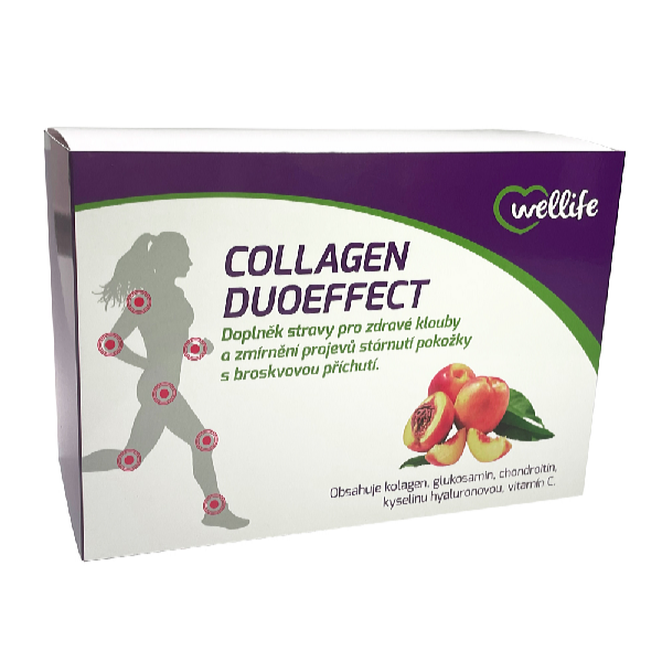 Wellife COLLAGEN DuoEFFECT sáčky s broskyňovou príchuťou 30 x 4,7 g