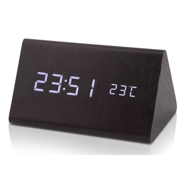 Platinium Drevený digitálny LED budík WAC-027