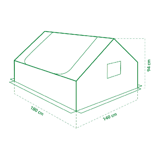 Garden King Zahradný fóliovník Flora 140 x 94 x 180 cm BG-F-00395