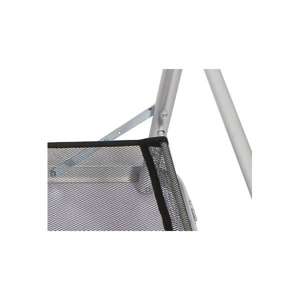 Garden King Kempingový skladací stolík s odkladacou sieťkou 90 x 72 x 60 cm, sivý