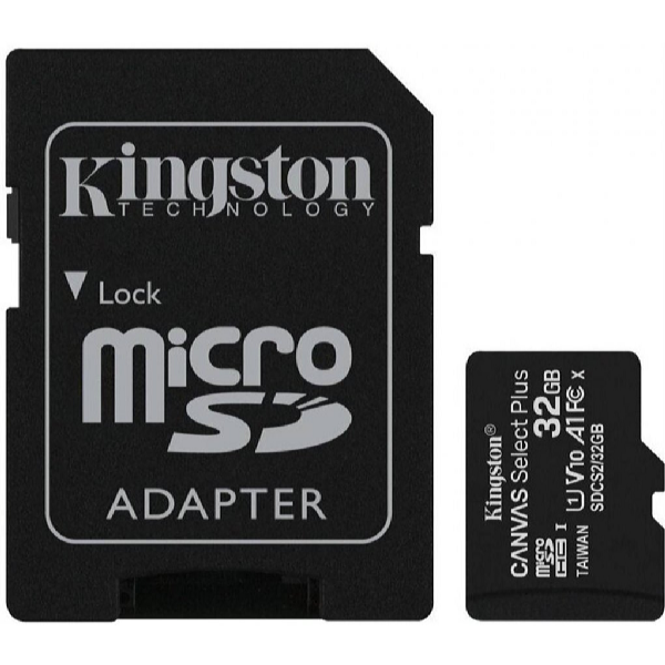 Kingston Pamäťová karta microSDHC 32GB UHS-I U1 SDCS/32GB Canvas Select Plus