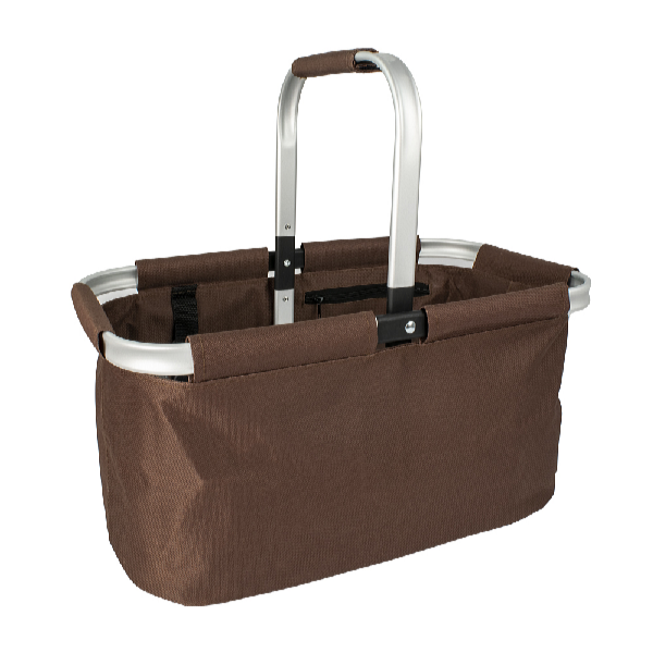 HomeLife Nákupný skladací košík 46 x 28 x 23 cm hnedý