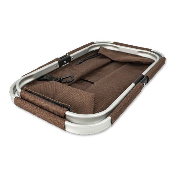 HomeLife Nákupný skladací košík 46 x 28 x 23 cm hnedý