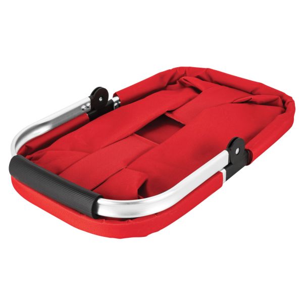 HomeLife Nákupný skladací košík 46 x 28 x 23 cm červený