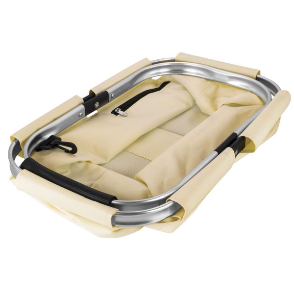 HomeLife Nákupný skladací košík 47 x 27 x 24 cm béžový