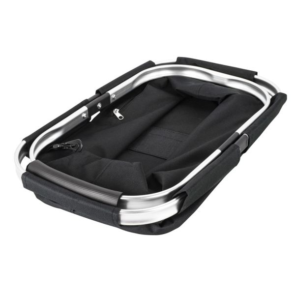 HomeLife Nákupný skladací košík 43 x 27 x 23 cm čierny