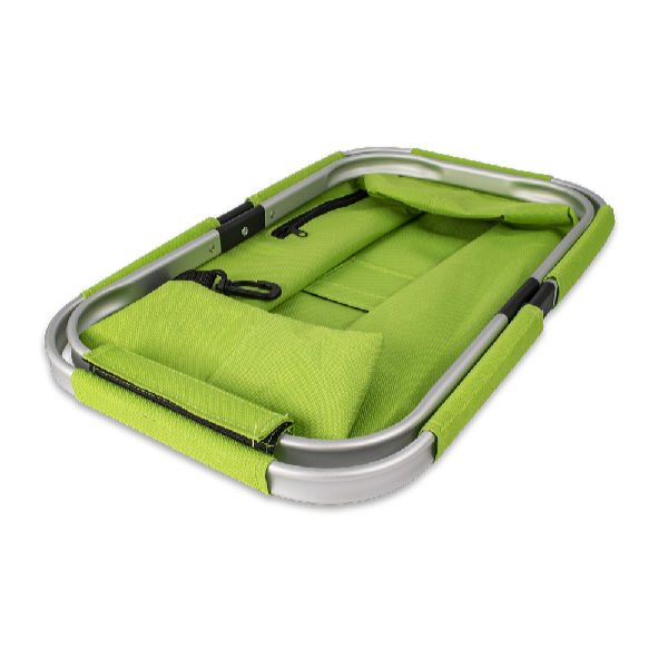 HomeLife Nákupný skladací košík 46 x 28 x 23 cm zelený