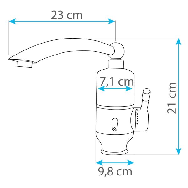 HomeLife Batéria s elektrickým ohrevom vody TERMO QUICK HY30-05