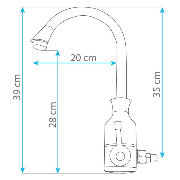 HomeLife Batéria s elektrickým ohrevom vody WALL TERMO QUICK SDR-11C-3