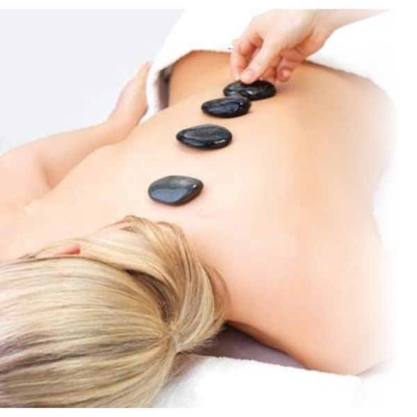 Wellife Lávové masážne kamene kufrík čierny