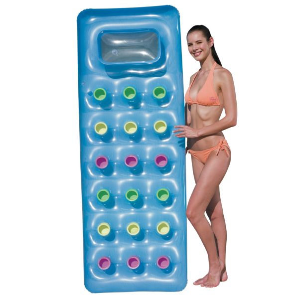 Bestway Nafukovacie lehátko Fashion s okénkom modrá