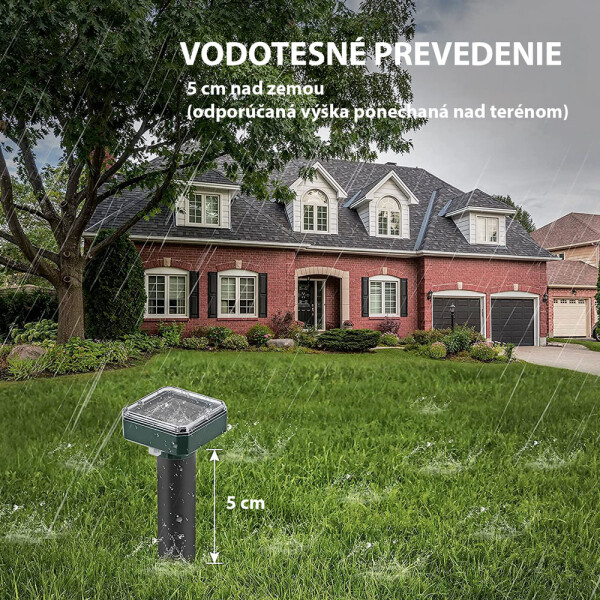 Garden King Solárny odpudzovač krtkov Quadro SD-SL080A 2 ks