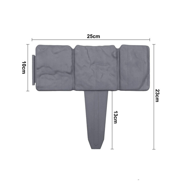 Garden King Záhradný plastový obrubník s imitáciou kameňa 10 ks