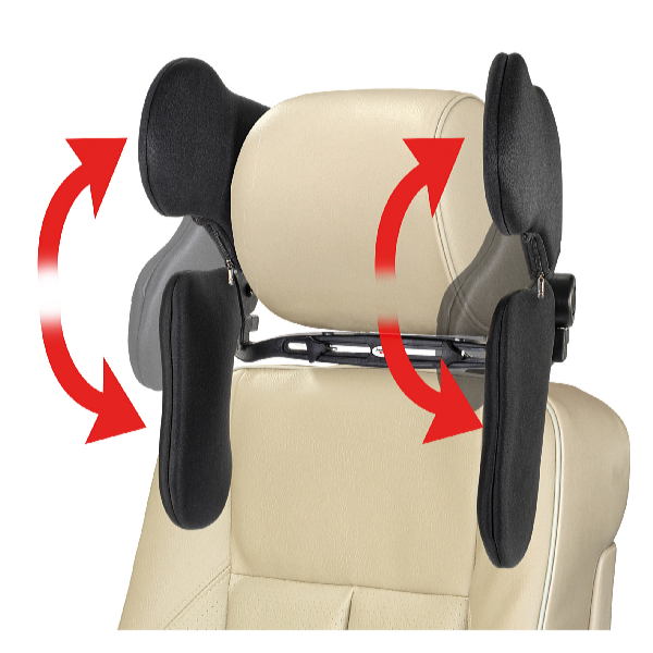 Road Star Bočná nastaviteľná opierka hlavy do auta, čierna