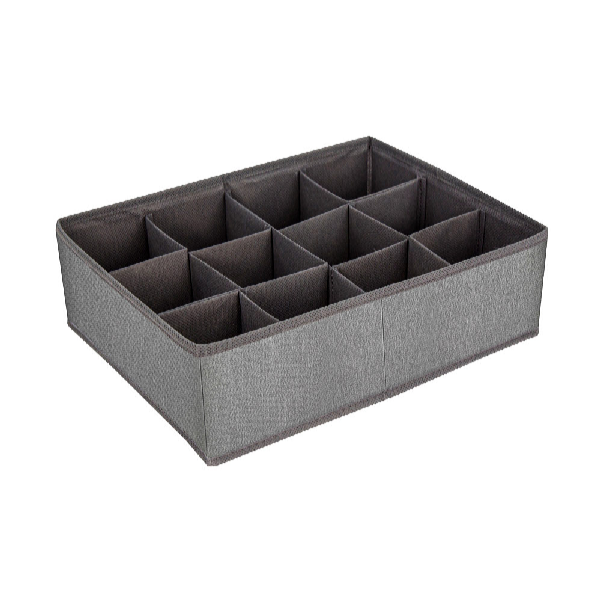 HomeLife Organizér do zásuvky 12 priehradiek, antracit