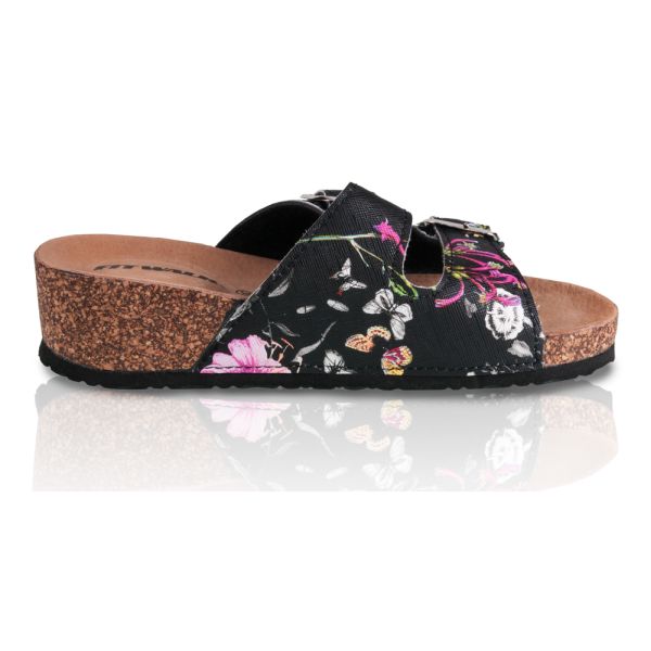 Fit Walk Dámske korkové šľapky kvetiny 38