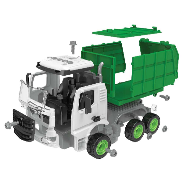 Kids World Logická stavebnica LOGIS AUTO smetiari