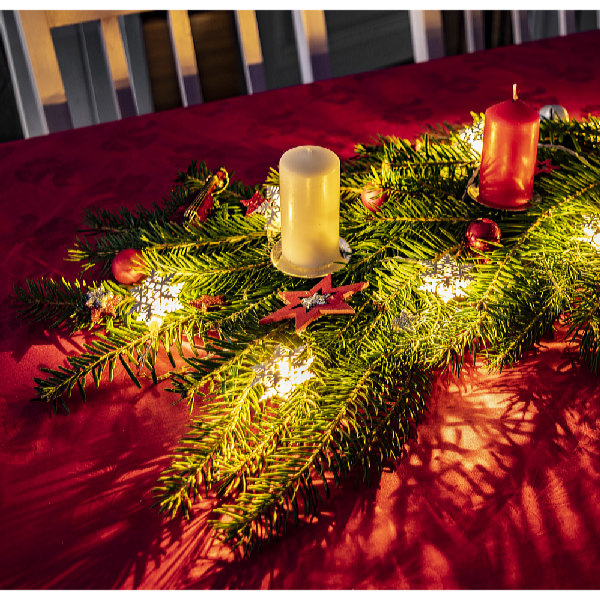 Platinium Svetelná LED reťaz 10 diód, kovové vločky, 1,6 m, teplá biela