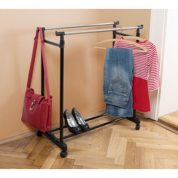 HomeLife Pojazdný stojan na šaty Double