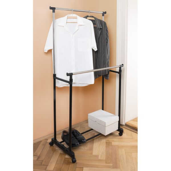 HomeLife Pojazdný stojan na šaty Double