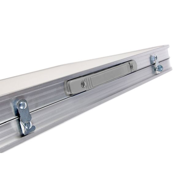 Garden King Kempingový skladací stolík s odkladacou sieťkou 90 x 72 x 60 cm, sivý