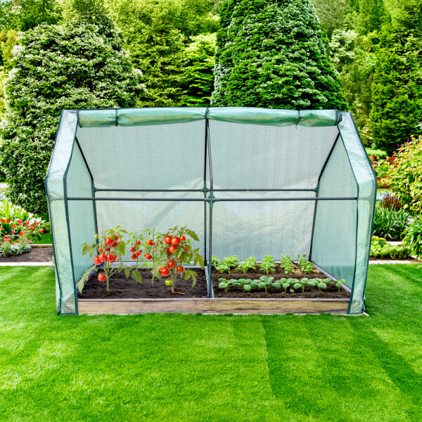 Garden King Krytý vyvýšený záhon AGRO BED II 200 x 79/199 x 100 cm, 3D design drevo, kov