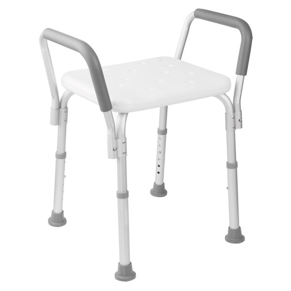 HomeLife Kúpeľňová stolička s madlami výškovo nastaviteľná